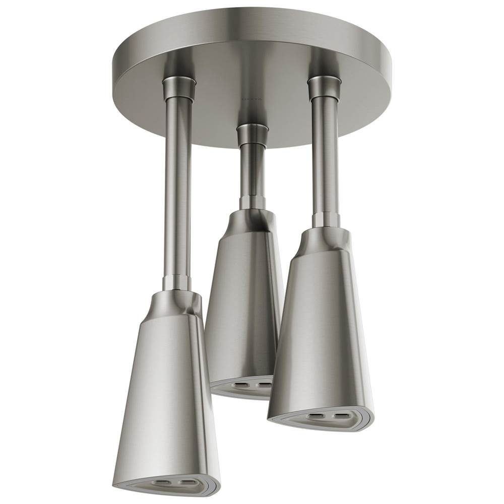 Delta Faucet - Universal Showering Components H2OKineticPendant Raincan Shower Head with LED Light - Stainless
