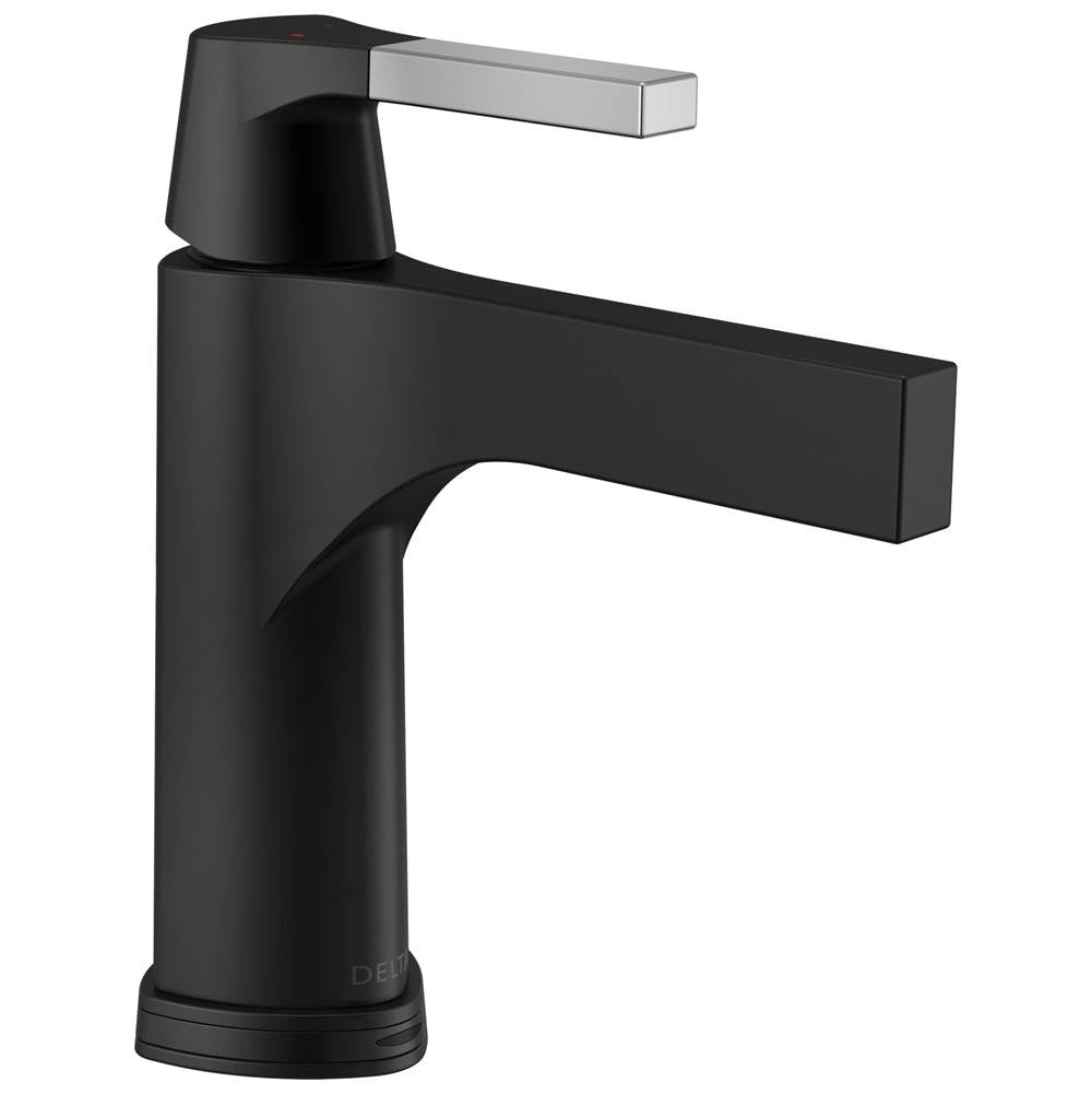 Delta Faucet - Zura Single Handle Bathroom Faucet with Touch<sub>2</sub>O.xt Technology - Chrome / Matte Black