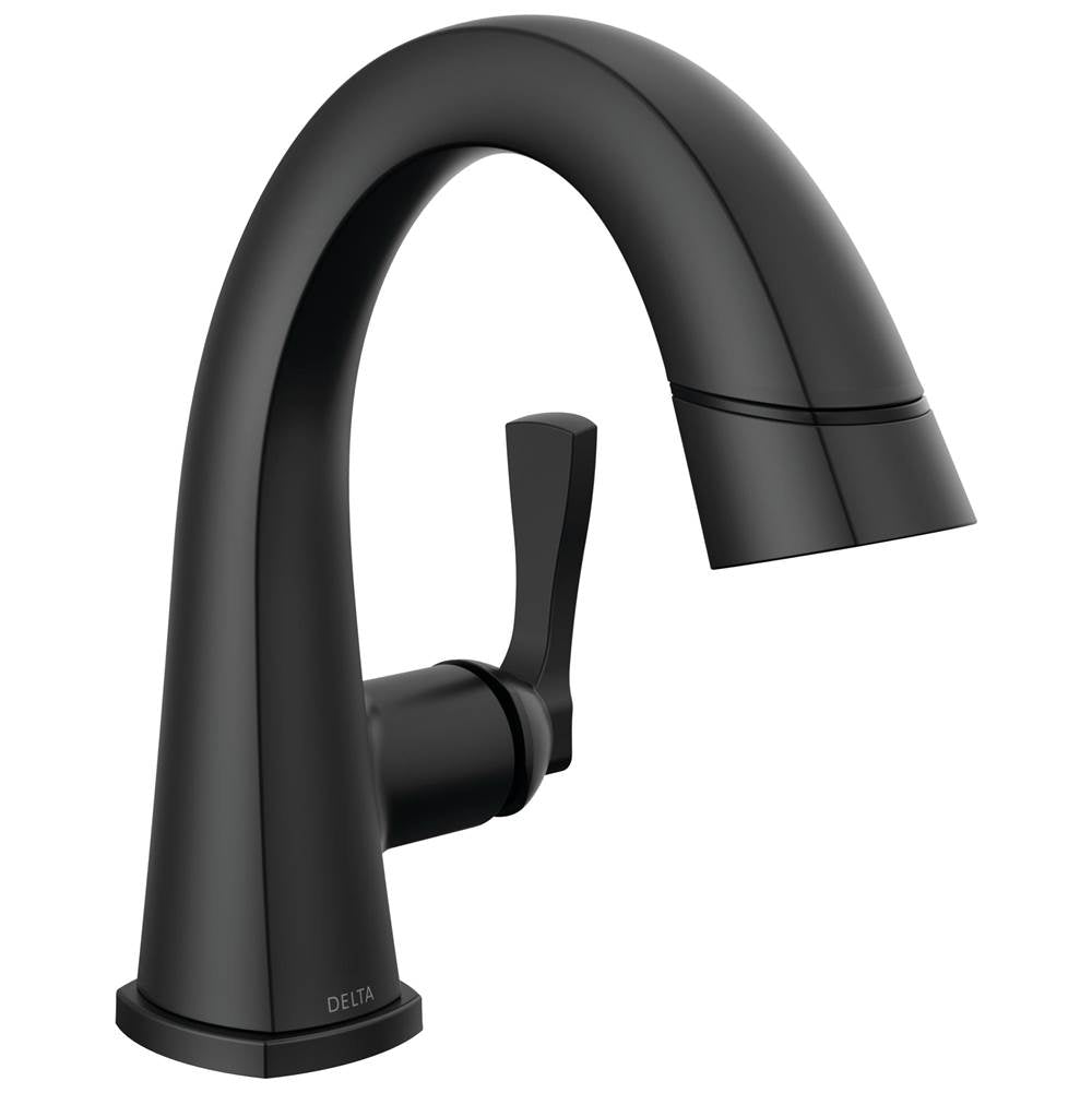 Delta Faucet - Stryke Single Handle Pull Down Bathroom Faucet - Matte Black