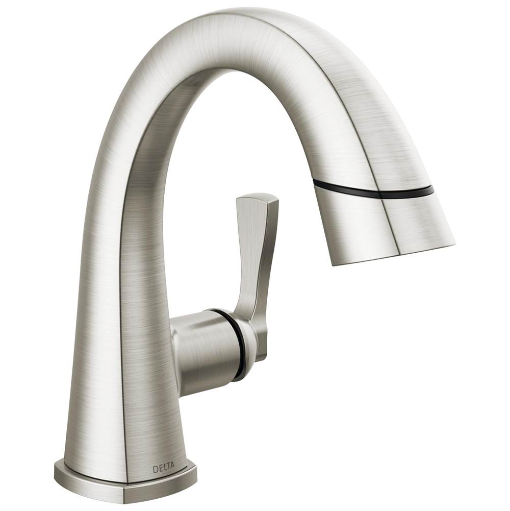 Delta Faucet - Stryke Single Handle Pull Down Bathroom Faucet - Lumicoat® Stainless