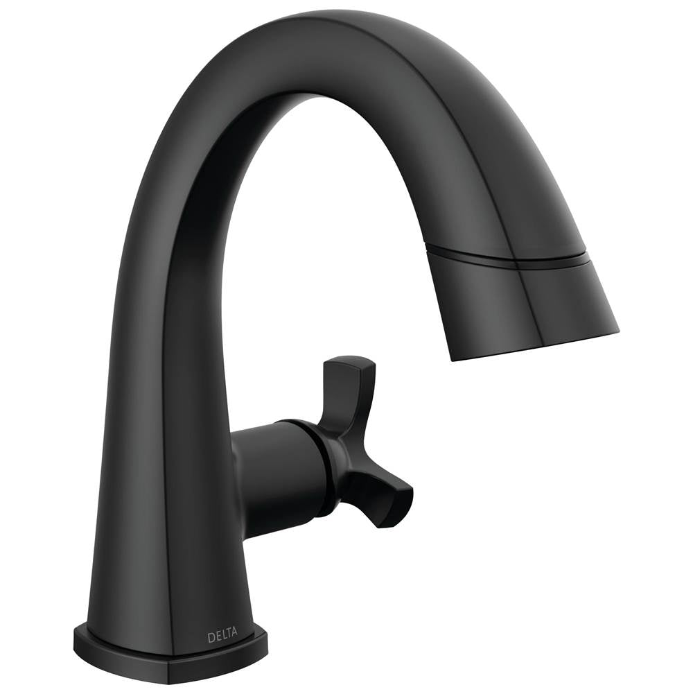 Delta Faucet - Stryke Single Handle Pull Down Bathroom Faucet - Matte Black