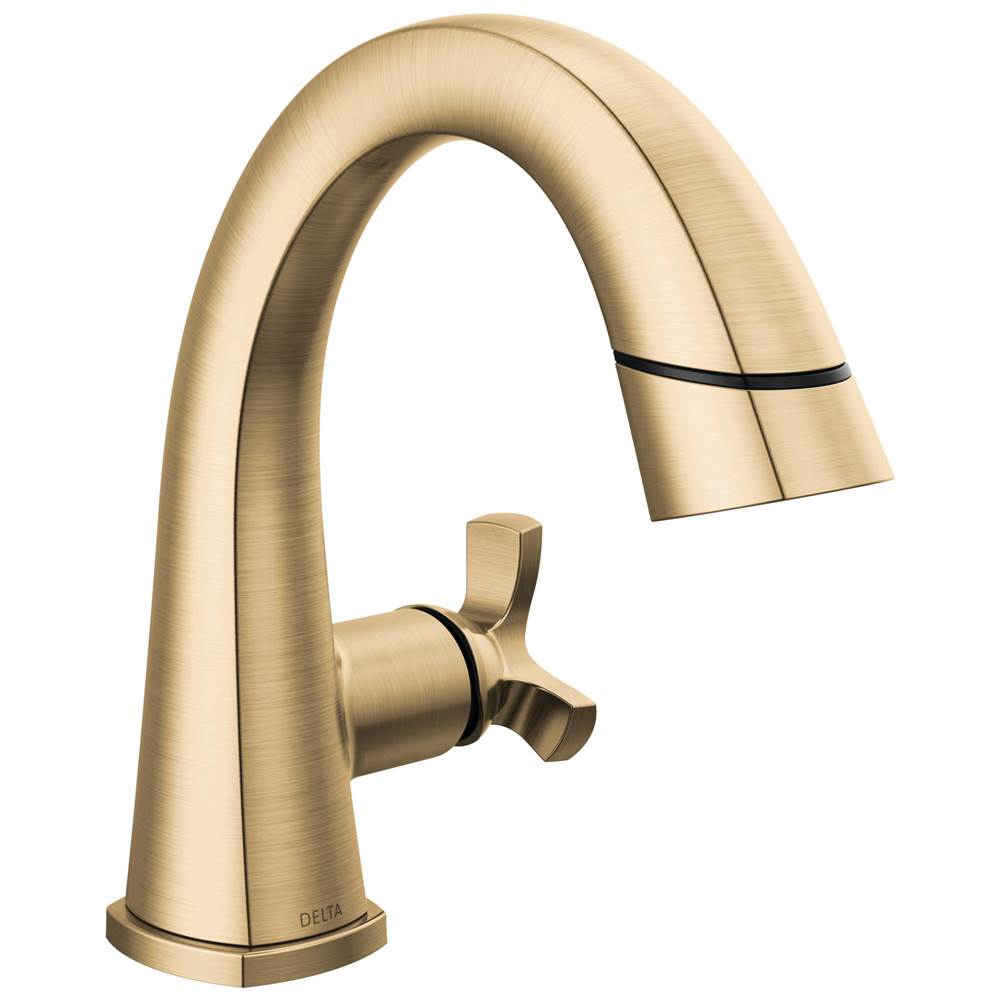 Delta Faucet - Stryke Single Handle Pull Down Bathroom Faucet - Lumicoat® Champagne Bronze