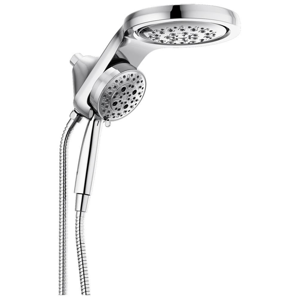 Delta Faucet - Universal Showering Components HydroRain H2OKinetic 5-Setting Two-in-One Shower Head - Chrome