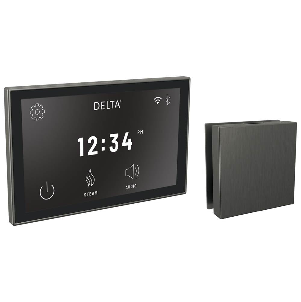 Delta Faucet - Universal Showering Components Square Digital Steam Package - Lumicoat® Black Stainless
