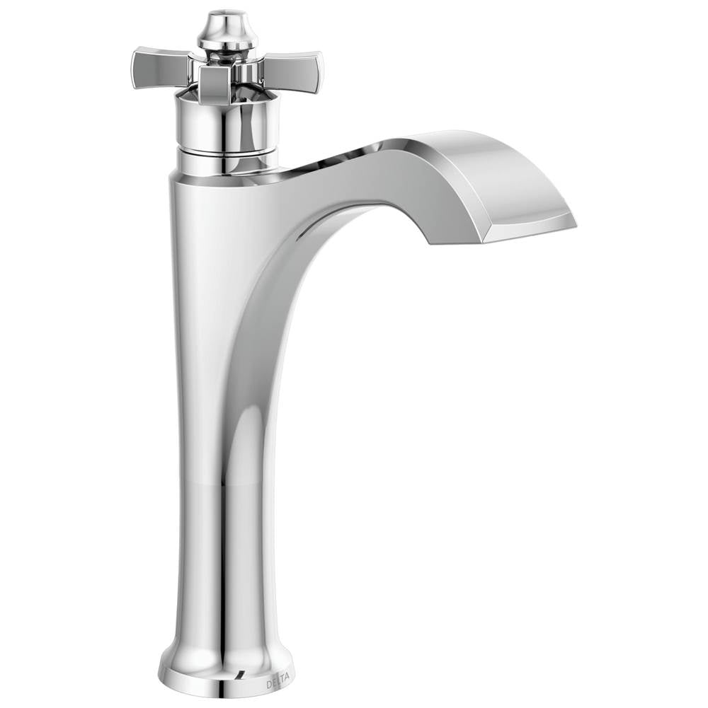 Delta Faucet - DorvalE Single Handle Mid-Height Vessel Bathroom Faucet - Chrome