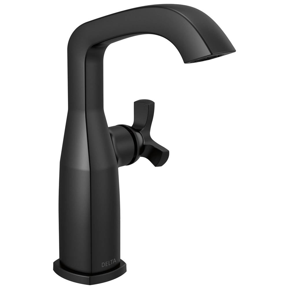 Delta Faucet - Stryke Single Handle Mid-Height Bathroom Faucet - Matte Black