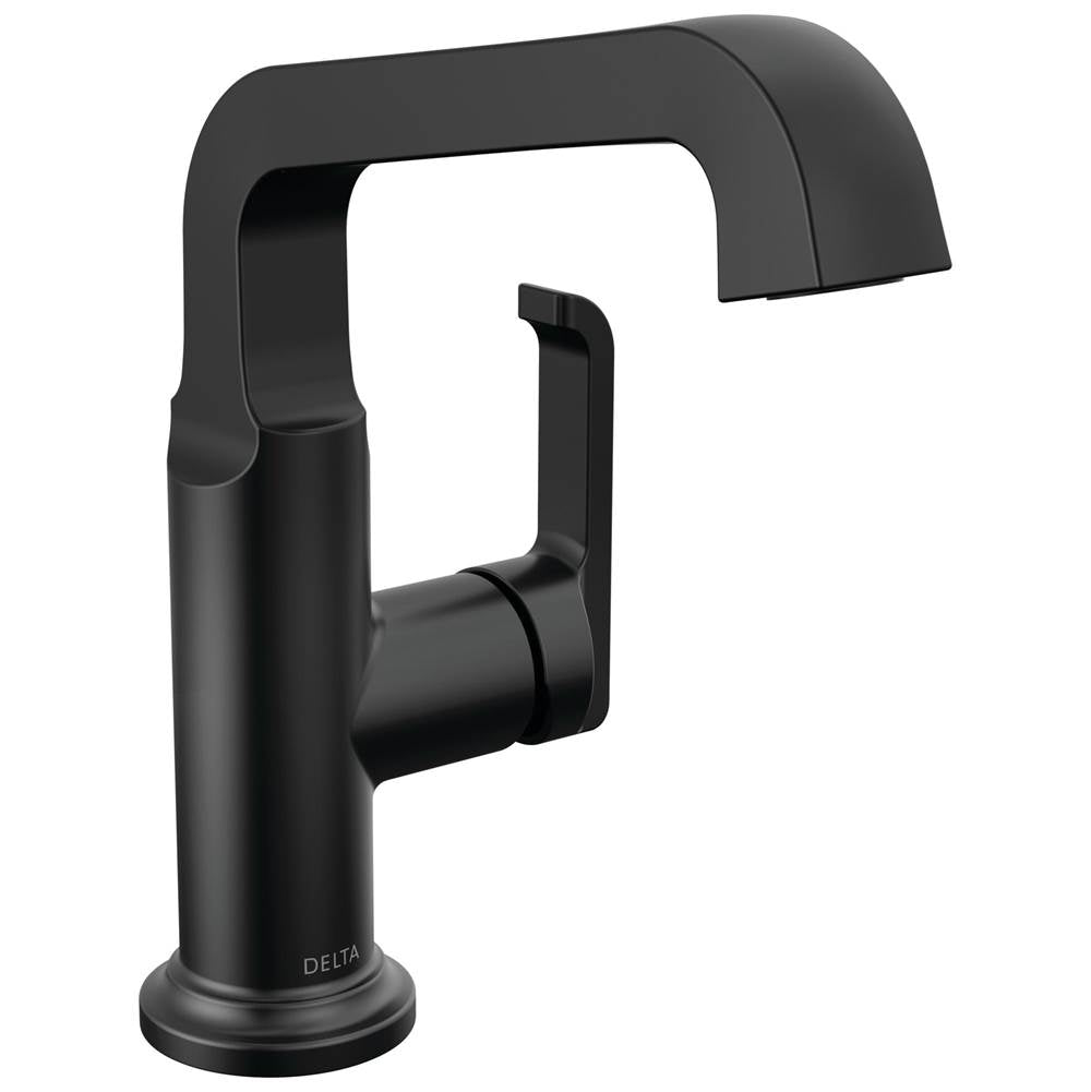 Delta Faucet - TetraE Single Handle Mid-Height Vessel Bathroom - Matte Black