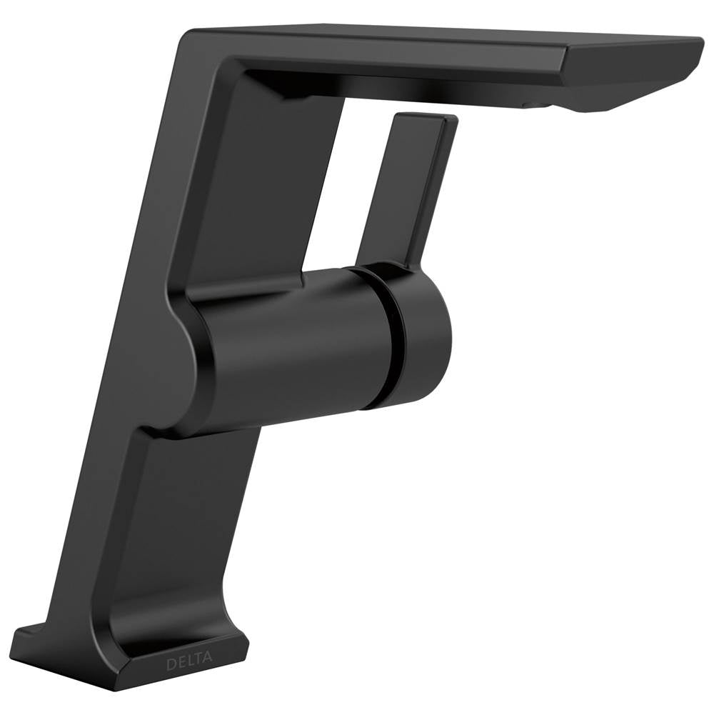 Delta Faucet - PivotalE Single Handle Mid-Height Vessel Bathroom Faucet - Matte Black