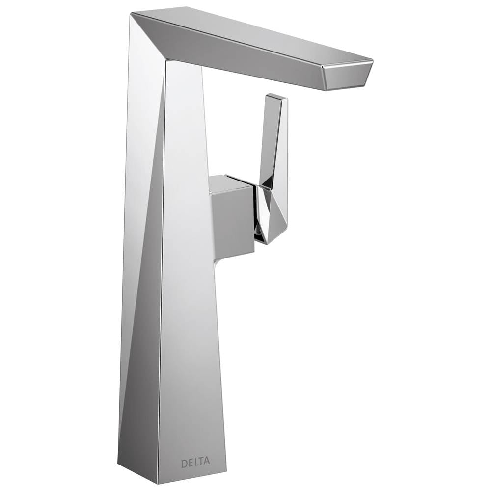 Delta Faucet - TrillianE Single Handle Vessel Bathroom Faucet - Lumicoat® Chrome