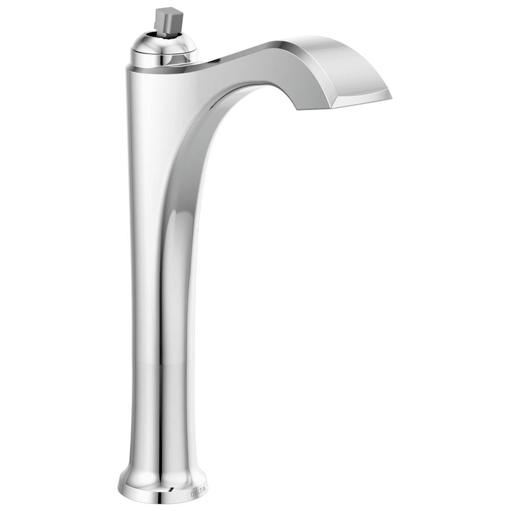 Delta Faucet - DorvalE Single Handle Vessel Bathroom Faucet - Less Handle - Chrome