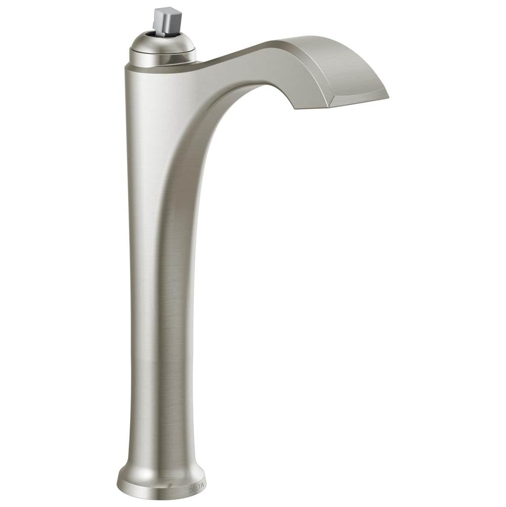 Delta Faucet - DorvalE Single Handle Vessel Bathroom Faucet - Less Handle - Stainless