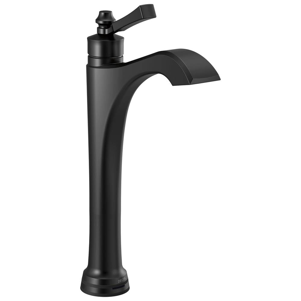 Delta Faucet - DorvalE Single Handle Vessel Bathroom Faucet with Touch2O.xt Technology - Matte Black