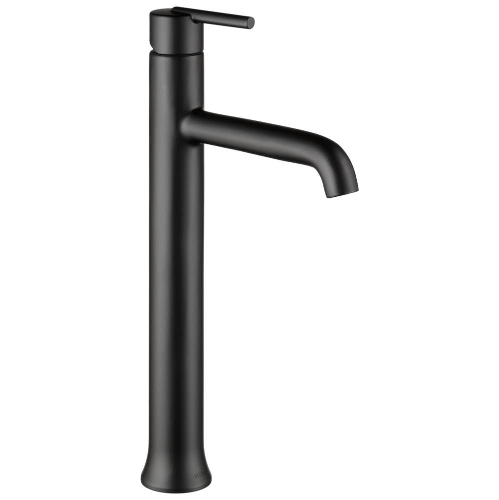 Delta Faucet - Trinsic Single Handle Vessel Bathroom Faucet - Matte Black
