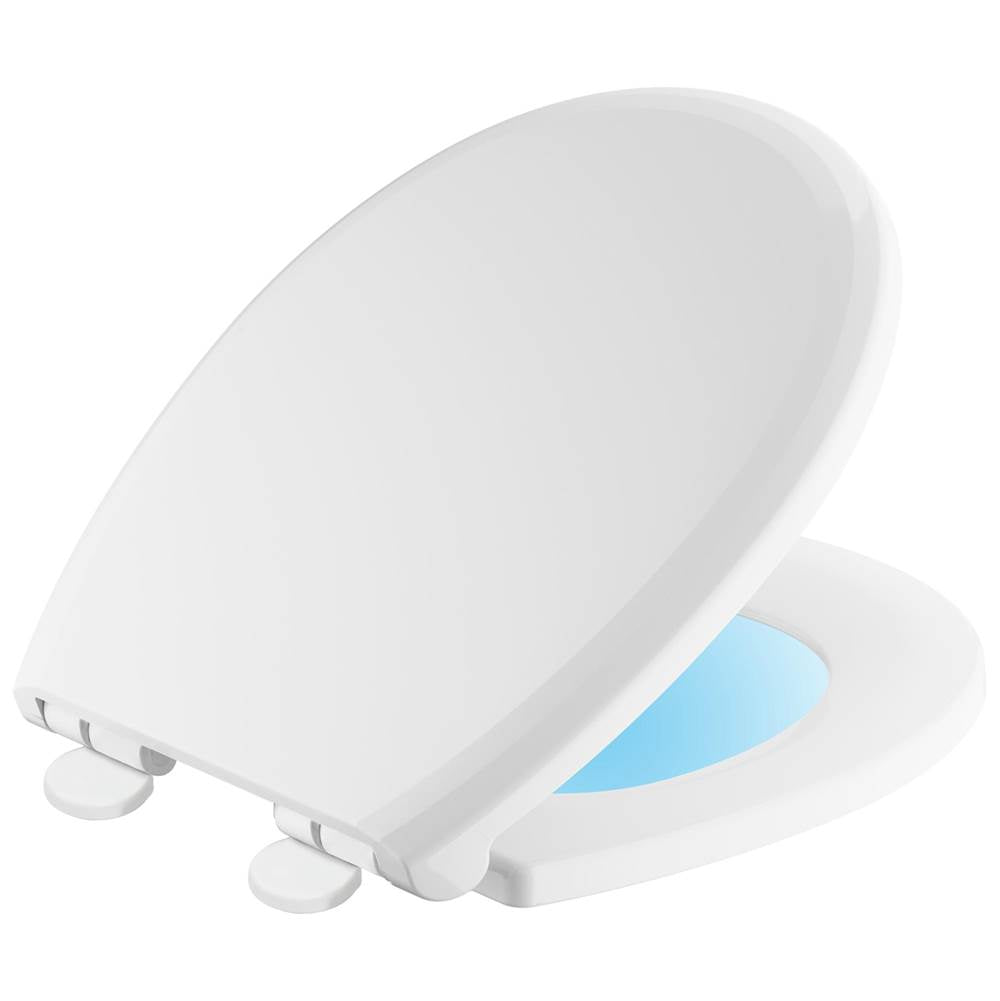 Delta Faucet - Sanborne Round Front Slow-Close / Quick-Release Nightlight Seat - White