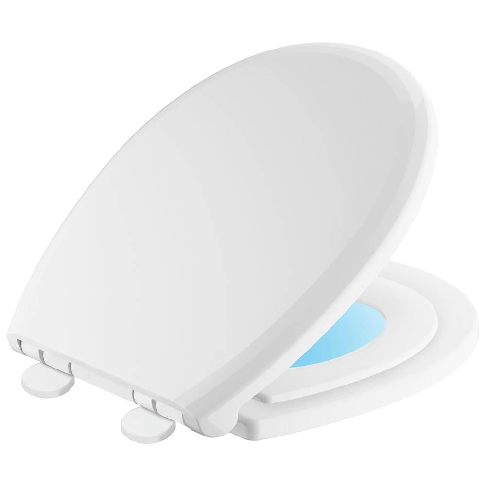 Delta Faucet - Sanborne Round Front Slow-Close / Quick-Release Nightlight Family Seat - White