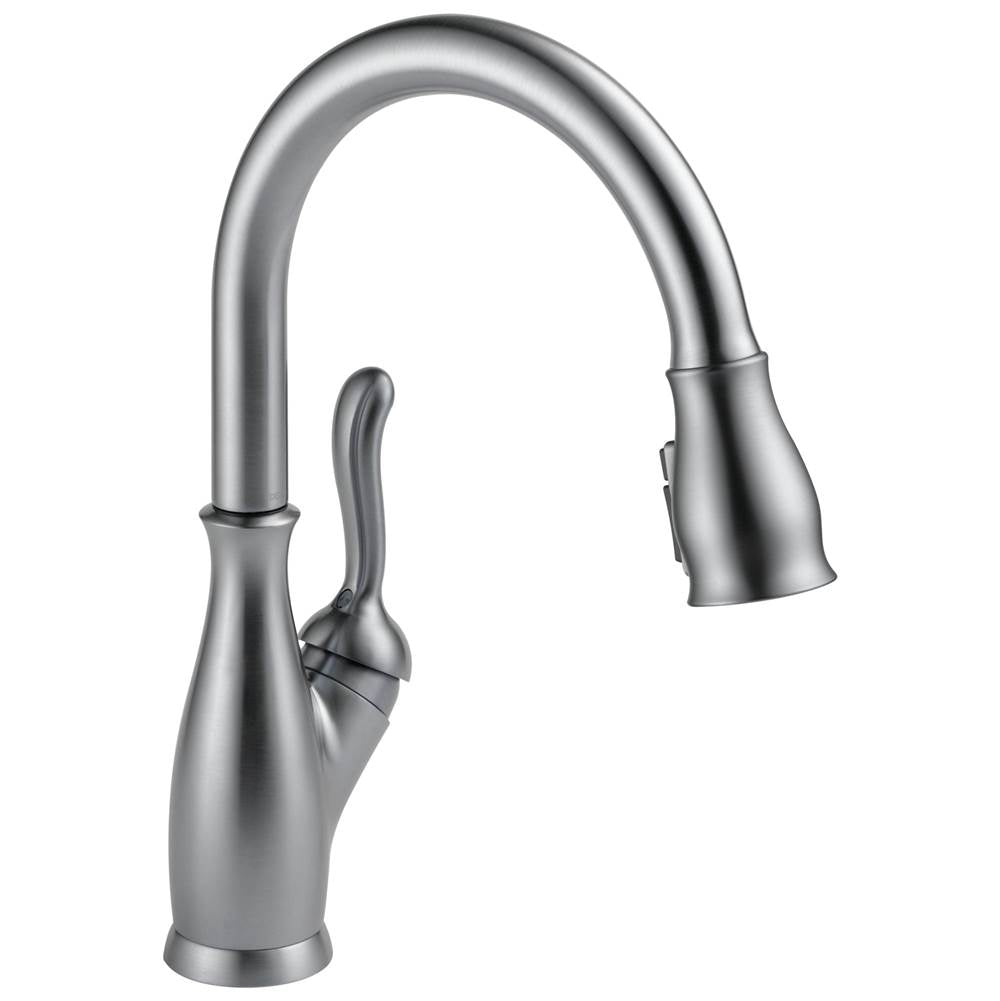 Delta Faucet - Leland Single Handle Pull-Down Kitchen Faucet with ShieldSpray Technology - Arctic Stainless