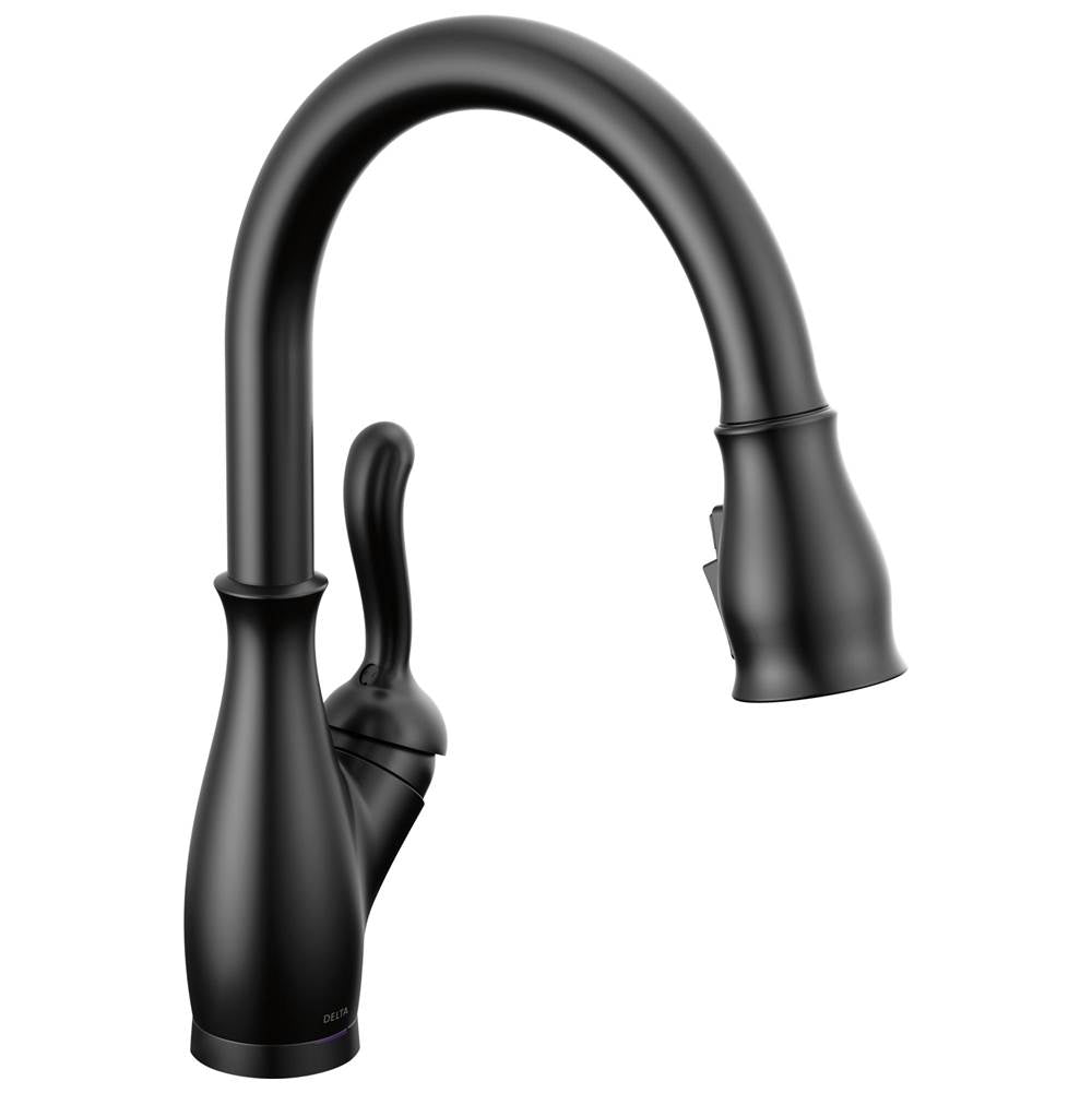 Delta Faucet - Leland Single Handle Pull-Down Kitchen Faucet With Touch2O And ShieldSpray Technologies - Matte Black