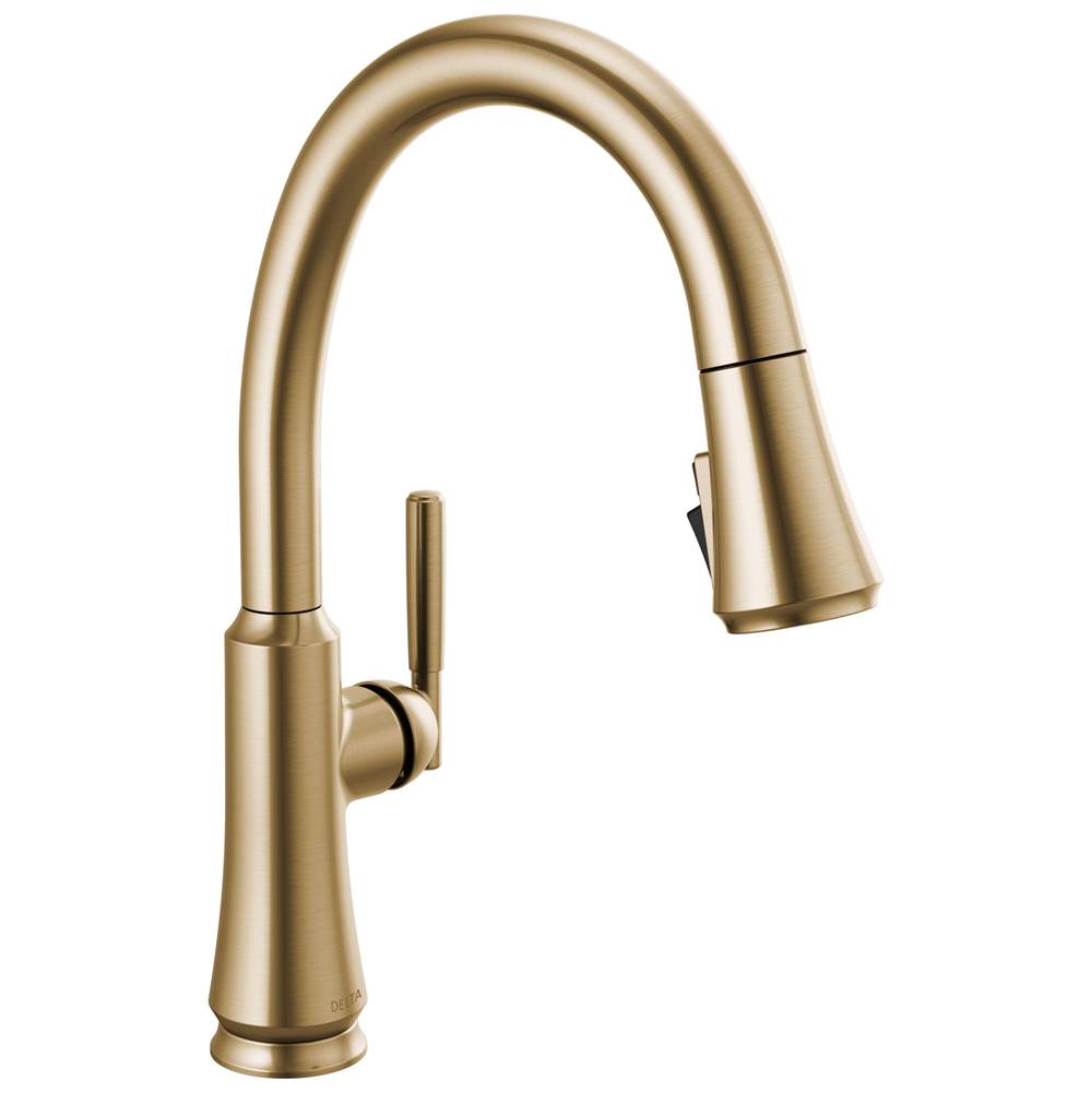 Delta Faucet - CorantoE Single Handle Pull Down Kitchen Faucet - Champagne Bronze