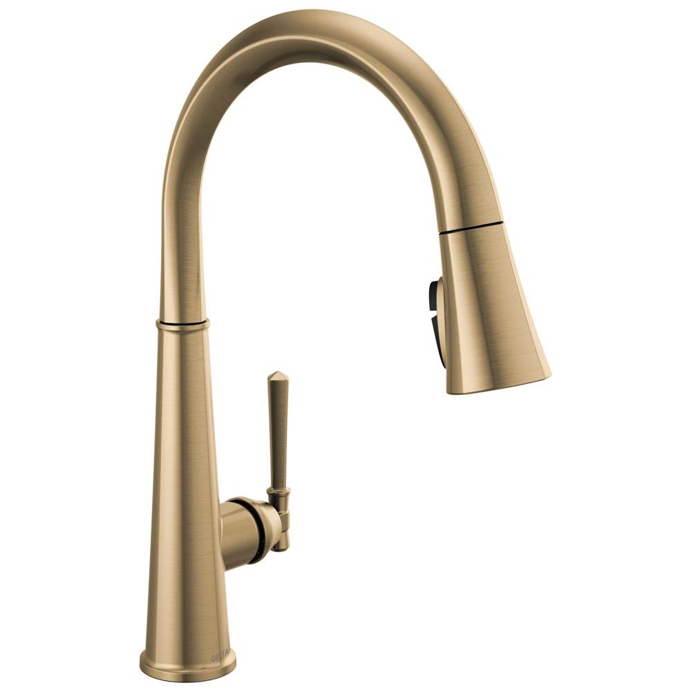 Delta Faucet - EmmelineE Single Handle Pull Down Kitchen Faucet - Lumicoat® Champagne Bronze
