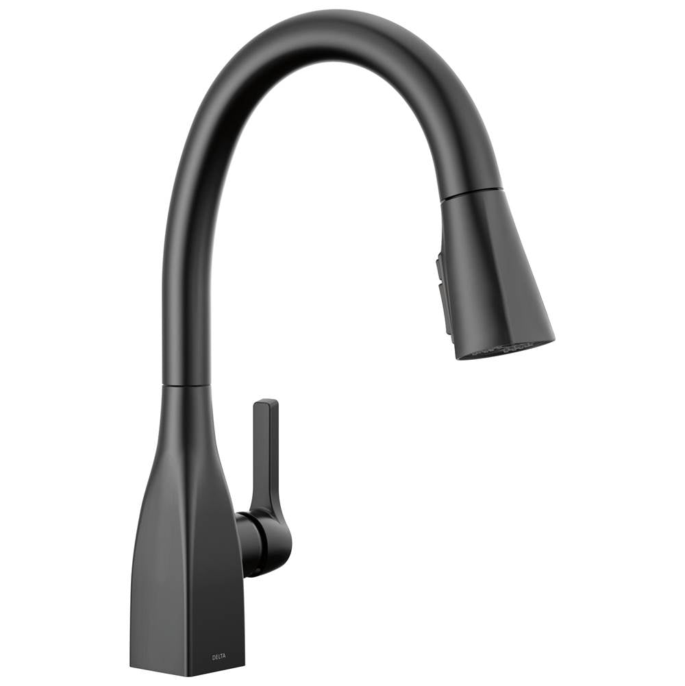 Delta Faucet - Mateo Single Handle Pull-Down Kitchen Faucet With ShieldSpray Technology - Matte Black