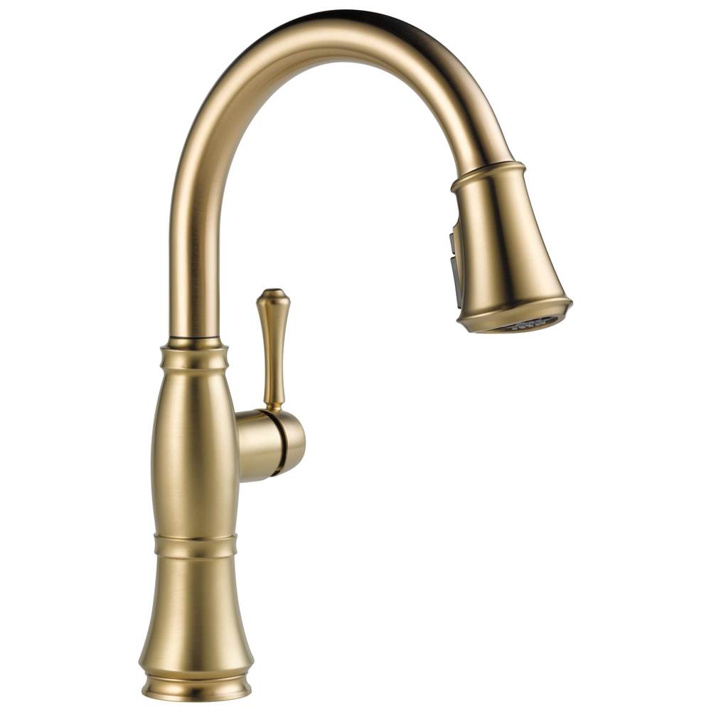 Delta Faucet - CassidyE Single Handle Pulldown Kitchen Faucet - Lumicoat® Champagne Bronze