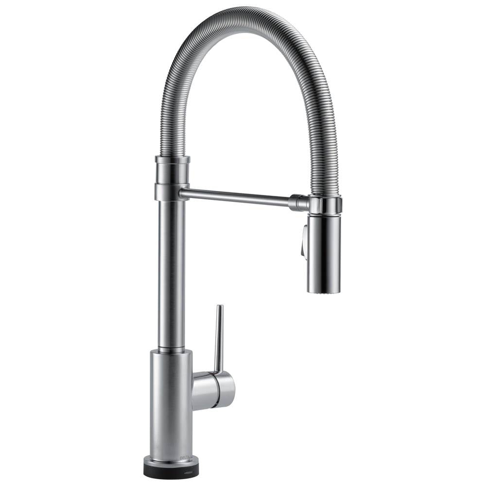 Delta Faucet - Trinsic Single-Handle Pull-Down Spring Kitchen Faucet with Touch<sub>2</sub>O Technology - Arctic Stainless