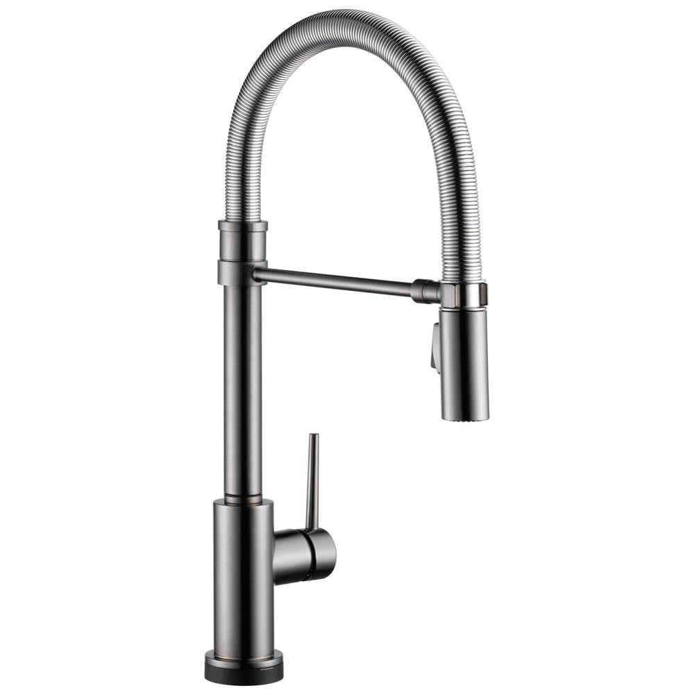 Delta Faucet - Trinsic Touch2O Kitchen Faucet with Touchless Technology - Black Stainless