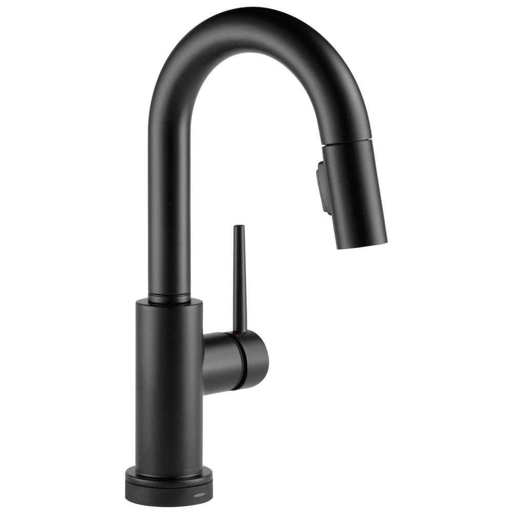 Delta Faucet - Trinsic Single Handle Pull-Down Bar / Prep Faucet with Touch<sub>2</sub>O Technology - Matte Black