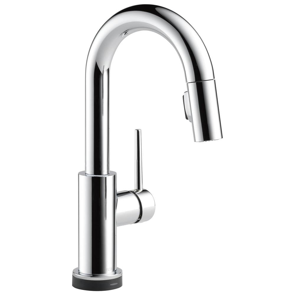 Delta Faucet - Trinsic Single Handle Pull-Down Bar / Prep Faucet with Touch<sub>2</sub>O Technology - Chrome