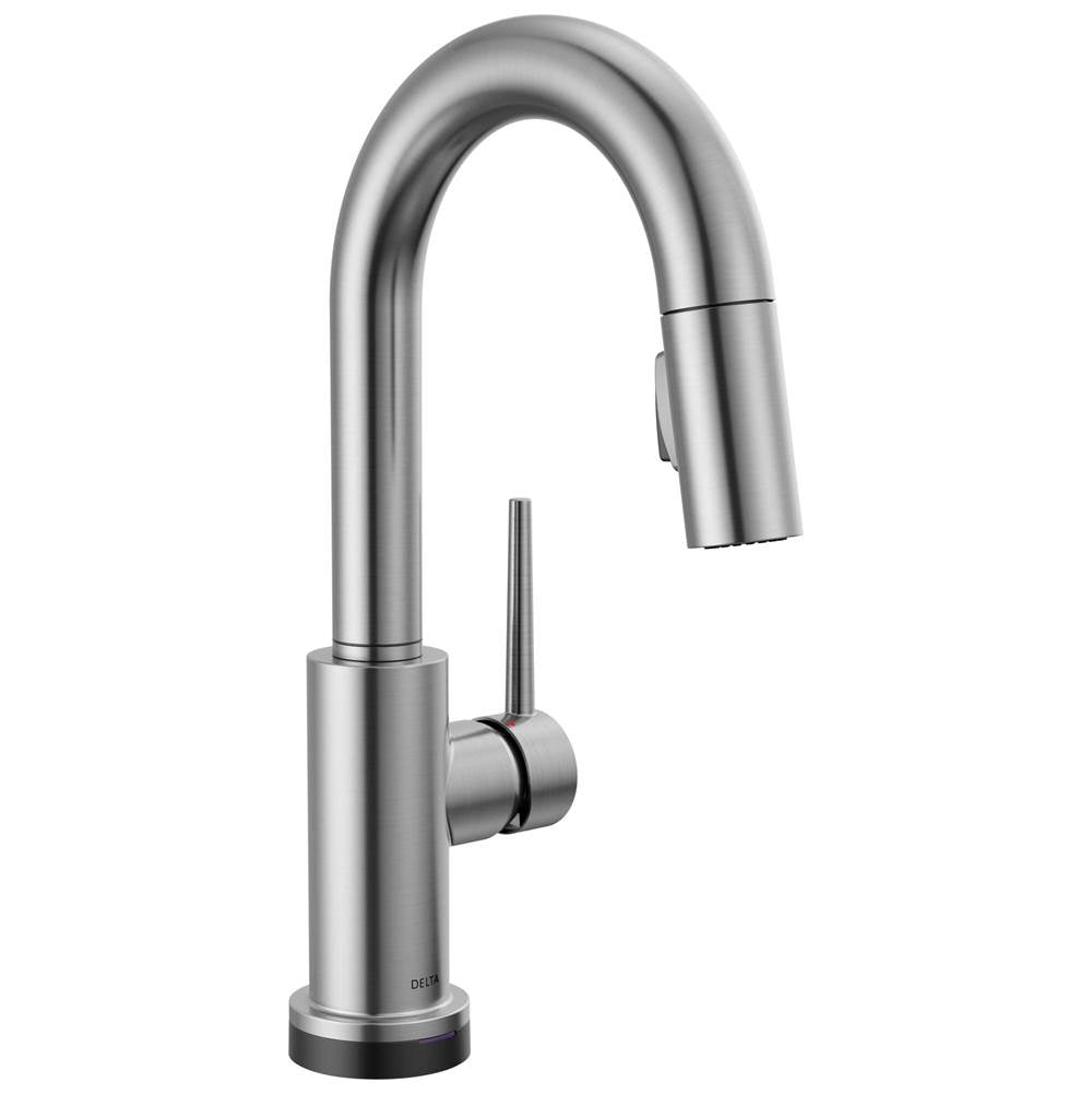 Delta Faucet - Trinsic Touch2O Bar / Prep Faucet with Touchless Technology - Arctic Stainless