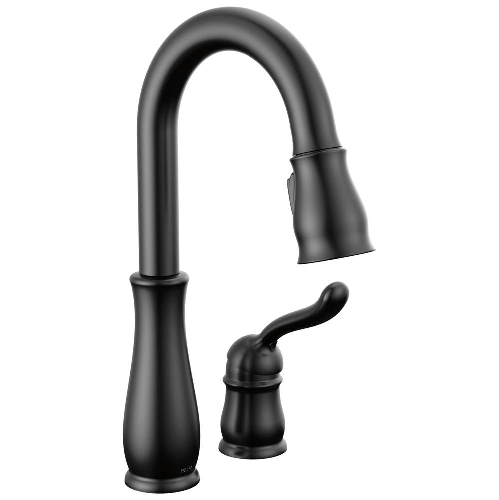 Delta Faucet - Leland Single Handle Pull-Down Bar / Prep Faucet - Matte Black