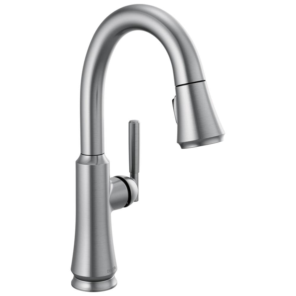 Delta Faucet - CorantoE Single Handle Pull Down Bar/Prep Faucet - Arctic Stainless
