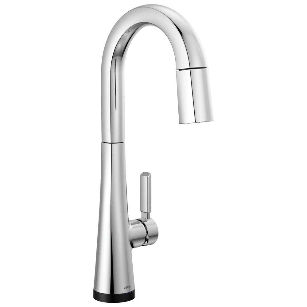 Delta Faucet - MonroviaE Single Handle Pull-Down Bar/Prep Faucet with Touch2O Technology - Lumicoat® Chrome