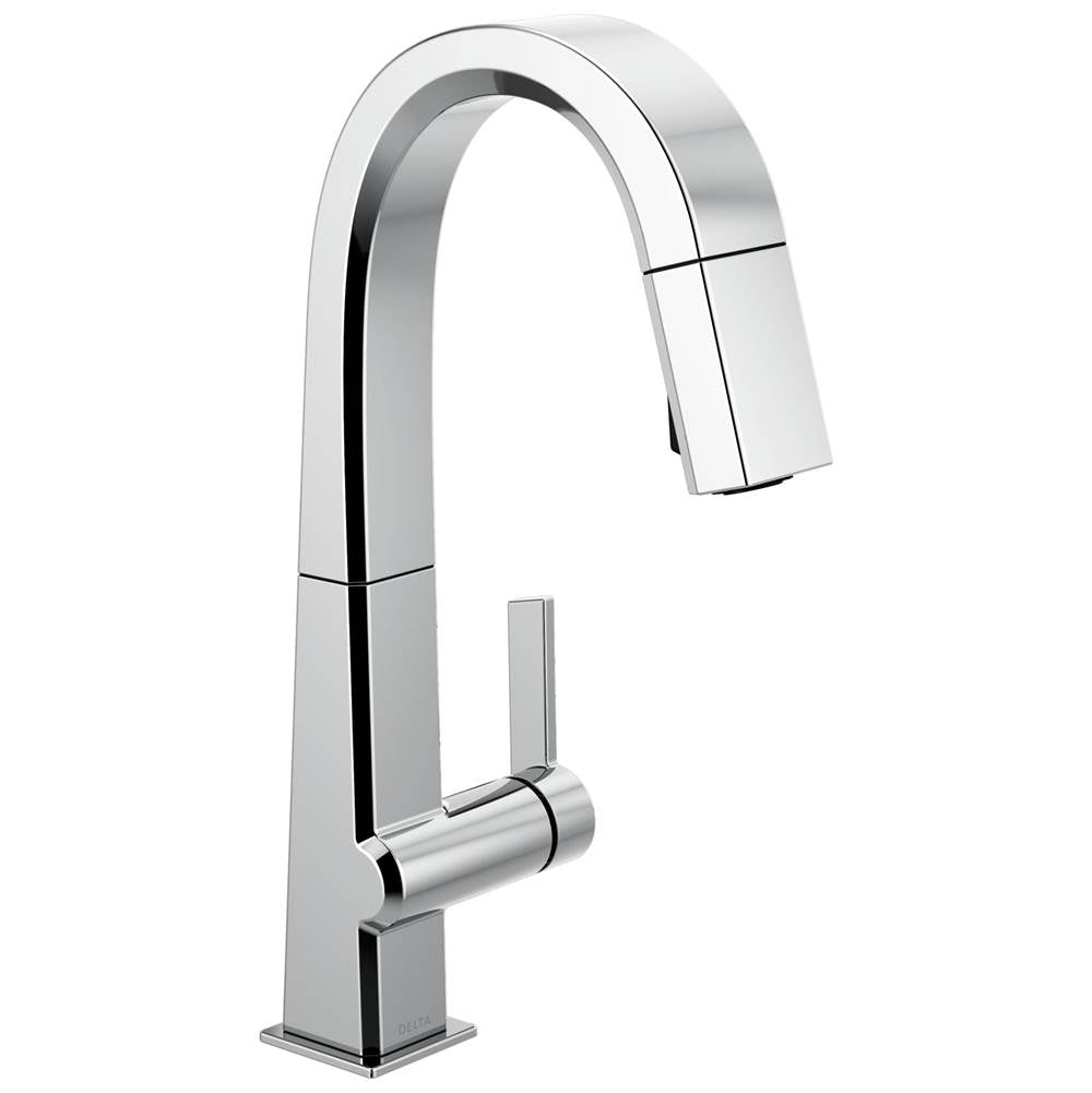 Delta Faucet - PivotalE Single Handle Pull Down Bar/Prep Faucet - Chrome