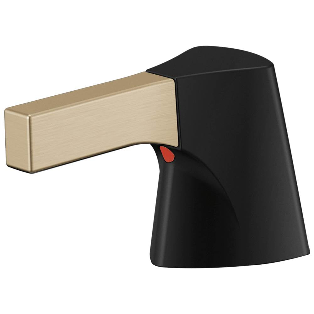 Delta Faucet - Zura Metal Lever Handle Set - Bathroom or Bidet - Matte Black / Champagne Bronze