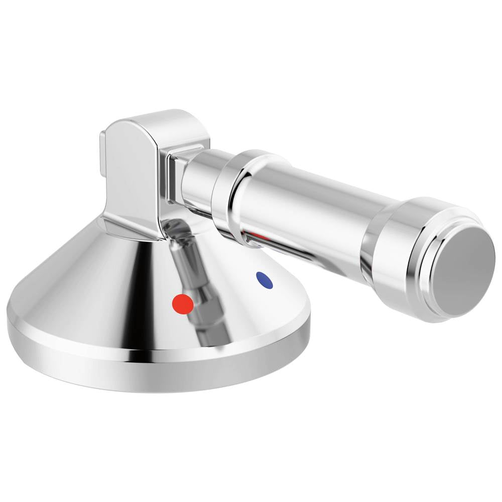 Delta Faucet - BroderickE 3-Hole Roman Tub w/Hand Shower - Handle Kit-Level - Lumicoat® Chrome