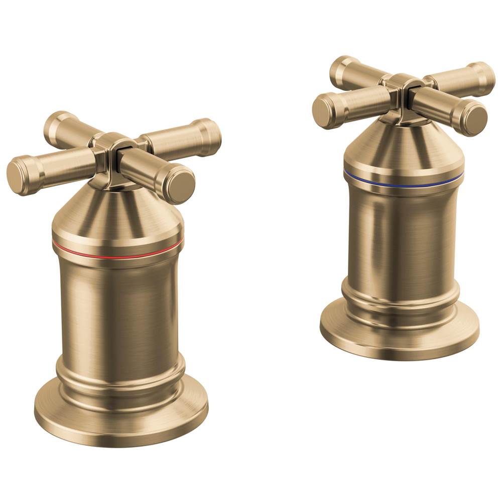 Delta Faucet - BroderickE 2 Handle Roman Tub handle Kit-Cross - Lumicoat® Champagne Bronze