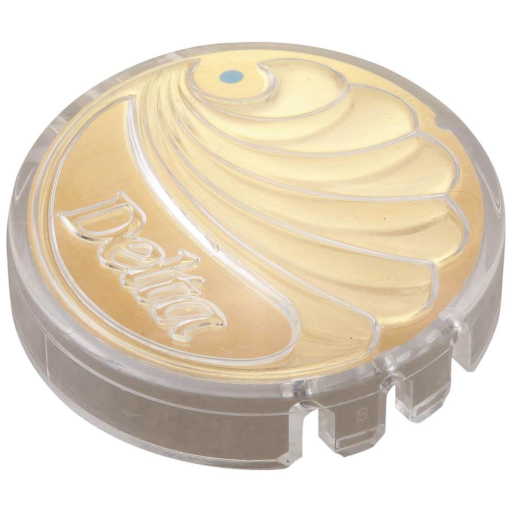 Delta Faucet - Other Button Set - Hot / Cold - Clear - Polished Brass