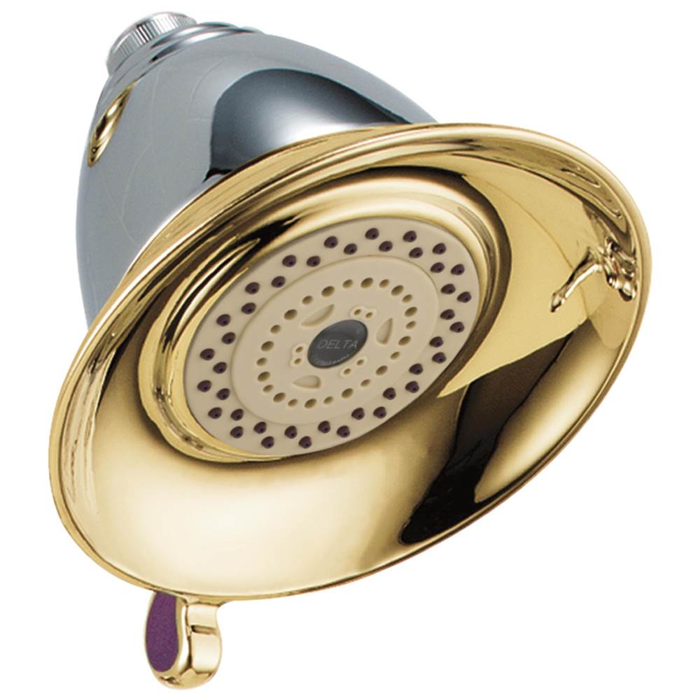 Delta Faucet - Universal Showering Components Premium 3-Setting Shower Head - Chrome / Brass