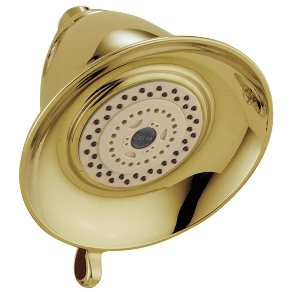 Delta Faucet - Universal Showering Components Premium 3-Setting Shower Head - Polished Brass