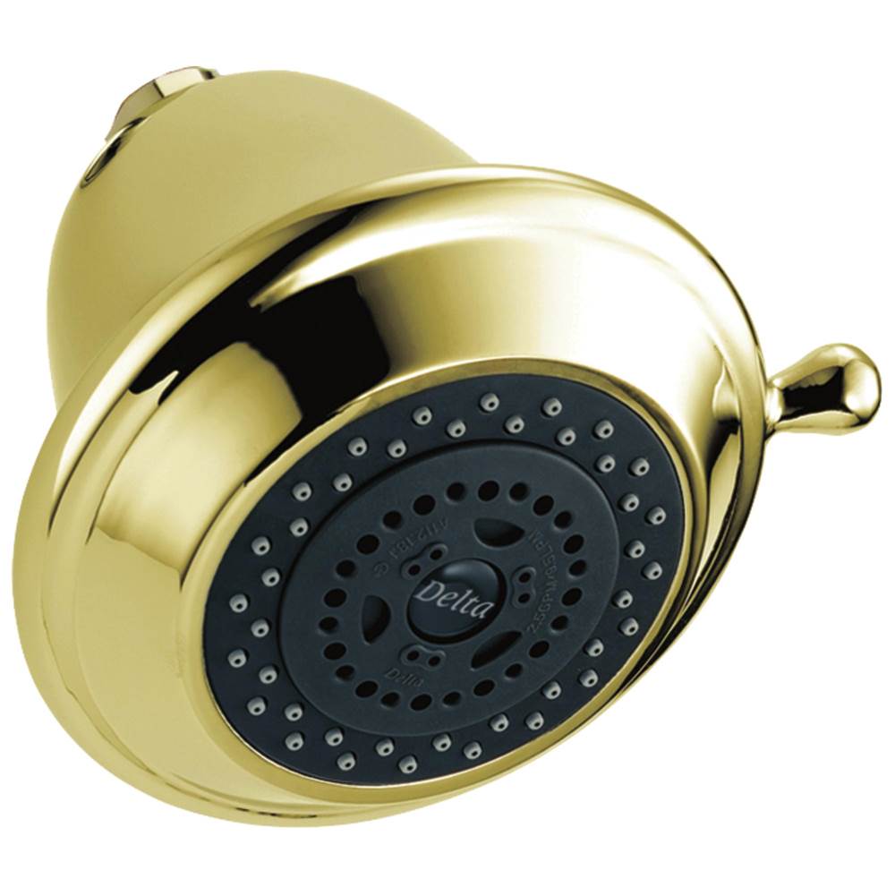 Delta Faucet - Universal Showering Components Premium 3-Setting Shower Head - Polished Brass