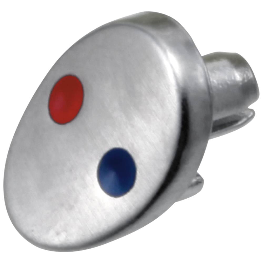 Delta Faucet - Pilar Button - Red / Blue - Finished - Arctic Stainless