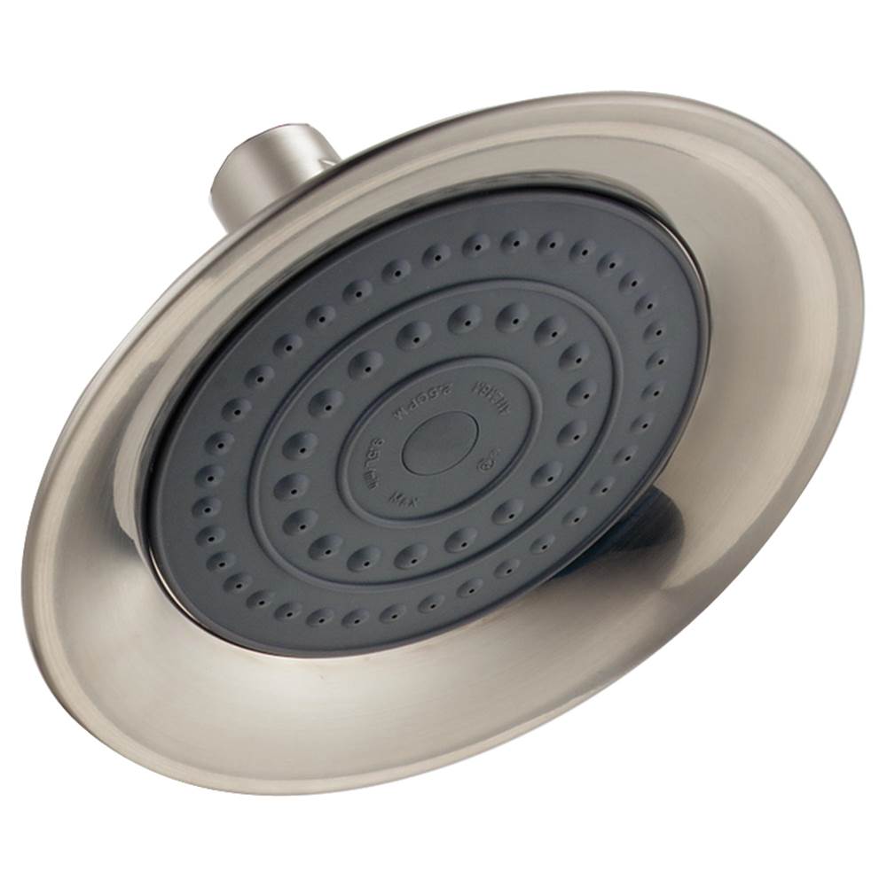 Delta Faucet - Universal Showering Components Single-Setting Raincan Shower Head - Brushed Nickel