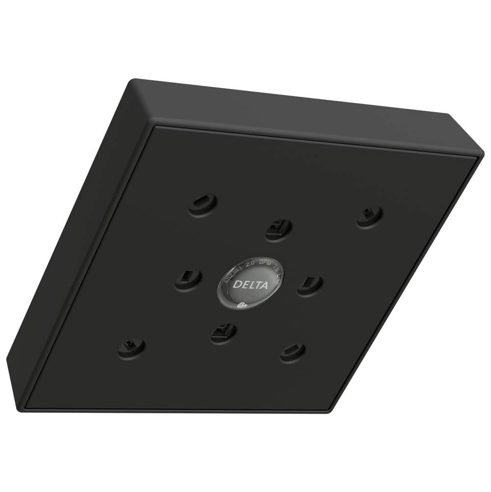 Delta Faucet - Universal Showering Components H2OKineticSingle-Setting Raincan Shower Head - Matte Black