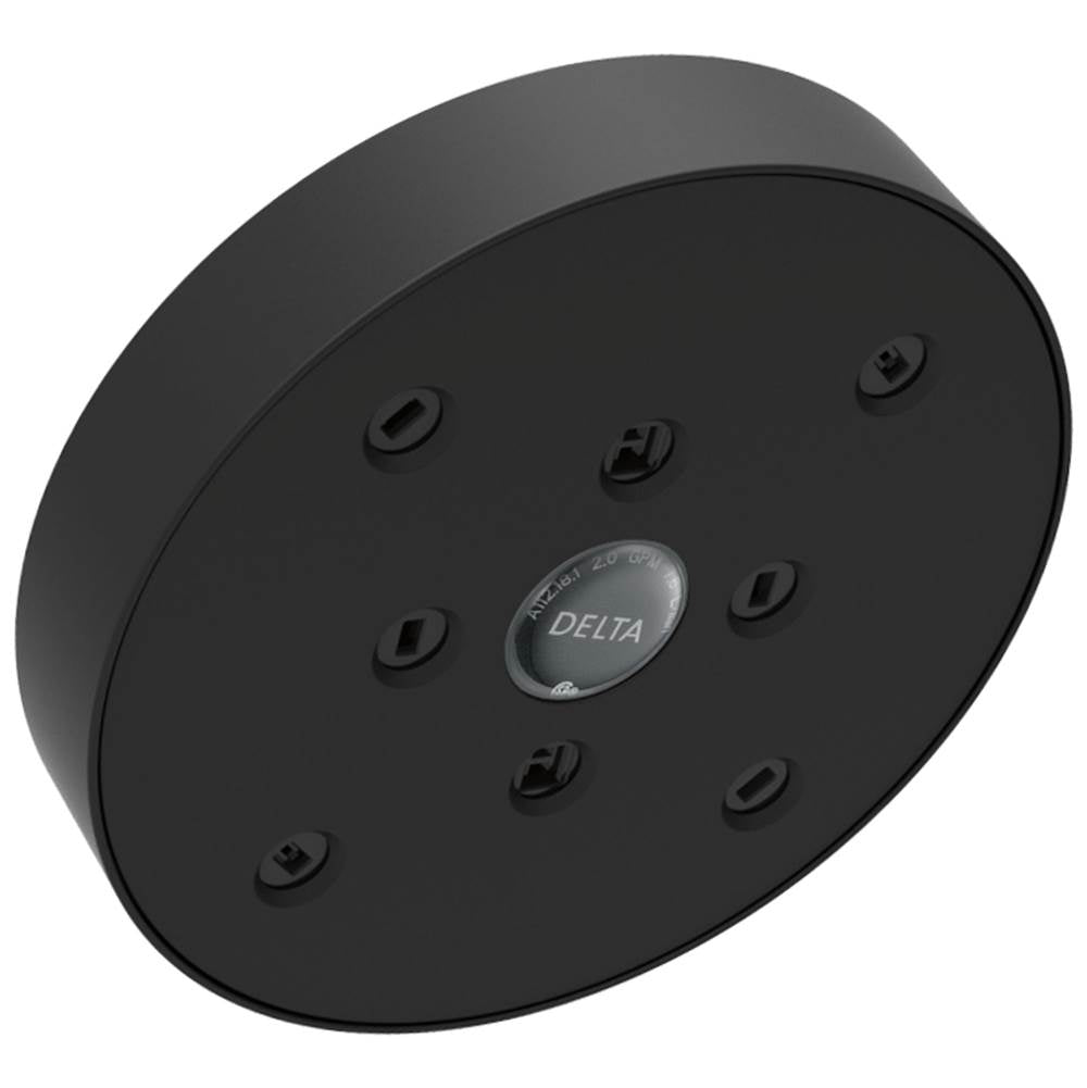 Delta Faucet - Universal Showering Components H2OKineticSingle-Setting Raincan Shower Head - Matte Black