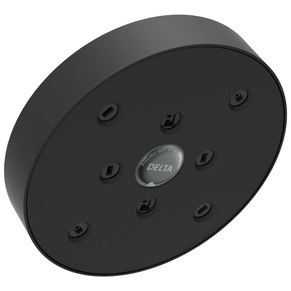 Delta Faucet - Universal Showering Components H2OKineticSingle-Setting Raincan Shower Head - Matte Black