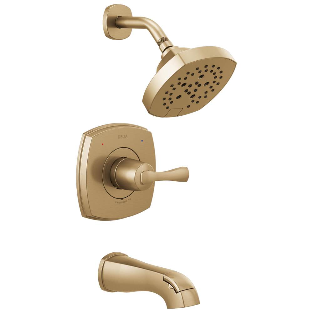 Delta Faucet - Stryke 14 Series Tub and Shower - Lumicoat Champagne Bronze