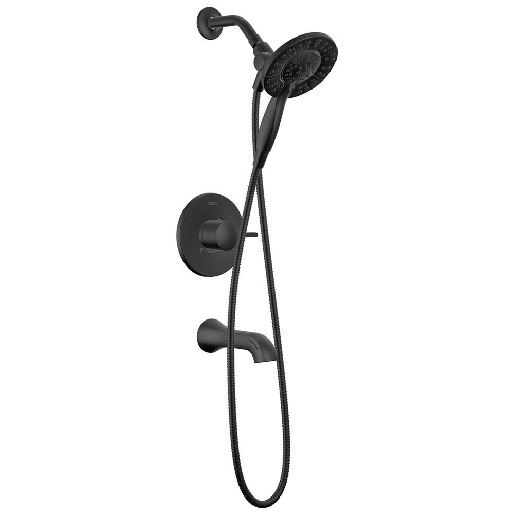 Delta Faucet - AlbionE Monitor 14 Series Tub and Shower Trim Only with In2ition Hand Shower - Matte Black