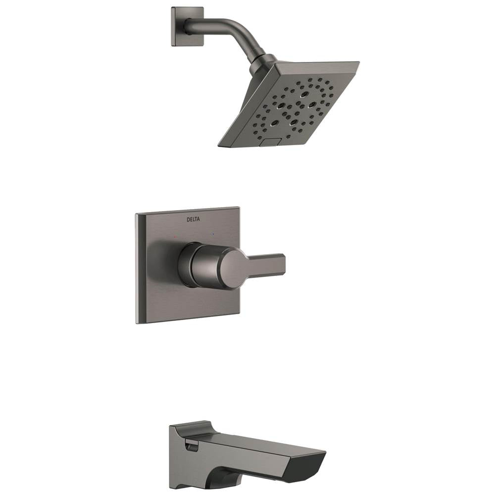 Delta Faucet - PivotalE Monitor 14 Series H2OKineticTub and Shower Trim - Lumicoat® Black Stainless