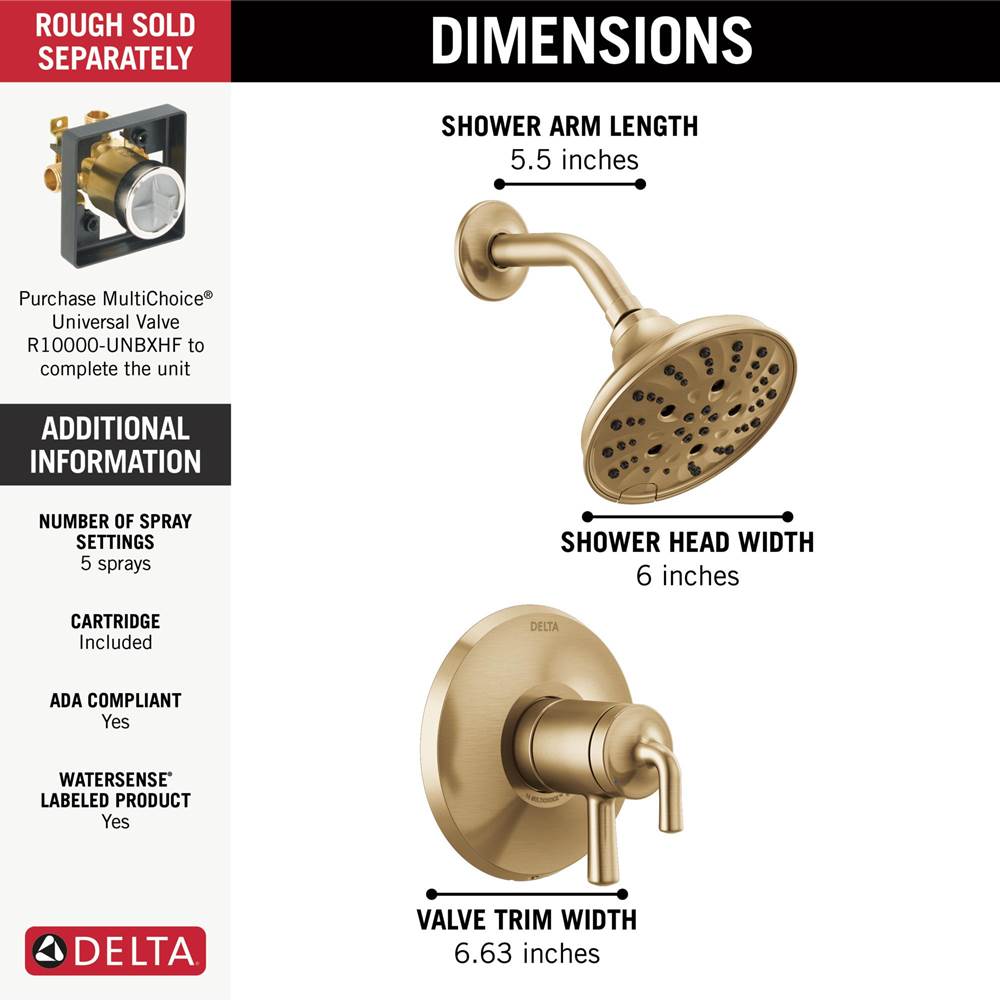 KayraE Monitor 17 Series Shower Trim